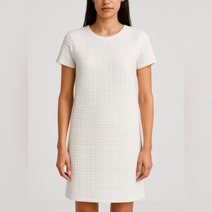 Maggie London Elegant White Textured Dress. Size 14.
